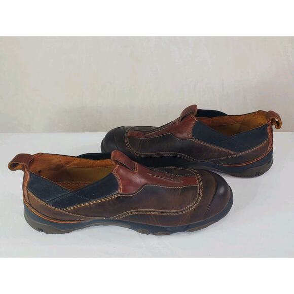 Timberland 73587 Brown Leather Slip On Moc Outdoor Loafer Shoes Mens Sz 11/11.5